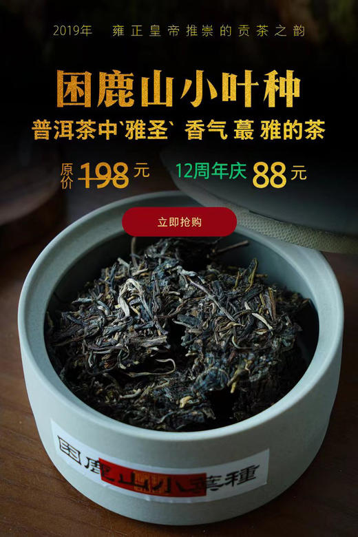 【困鹿山小叶种·残饼】普洱茶中‘雅圣’，香气 蕞 雅的茶 商品图0