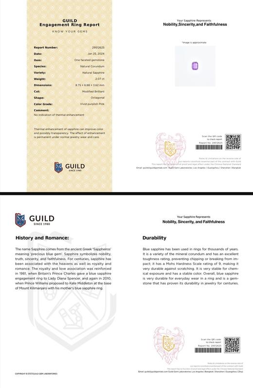 2.07ct 5.75g 紫蓝宝戒指 商品图4