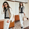 
OLrain欧芮儿条纹马甲两件套女秋季2024年新款简约百搭休闲两件套 商品缩略图1