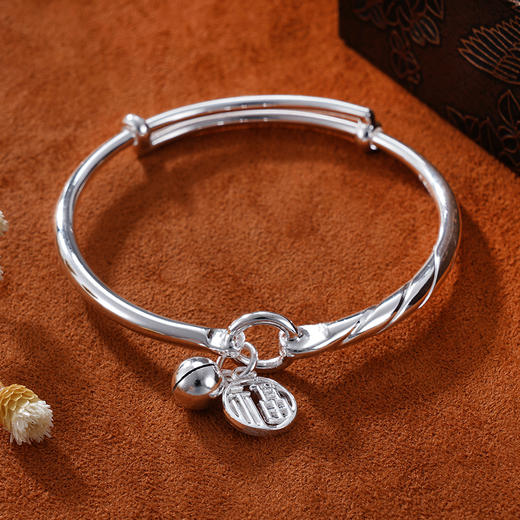子佩集S999银【福灵】童镯【TZ000621-4】纯银儿童2408 商品图2