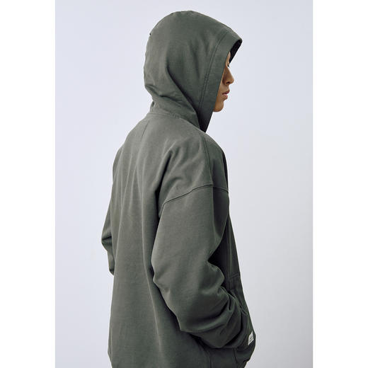 吃茶去chichaqu2024宽松半拉链刺绣连帽卫衣休闲运动百搭 商品图2