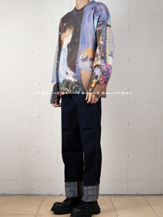 JW Anderson | 抽象全数码电脑印花细针织毛衣 商品图3