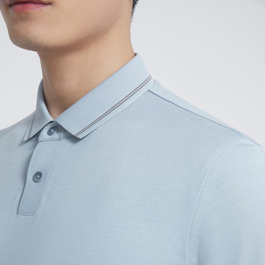 【大都会】雅戈尔 男士蓝色短袖T恤 商品图3