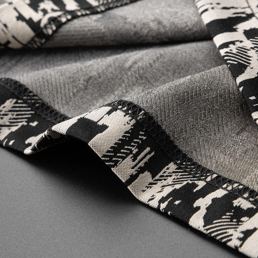 【新款DDS】大依优型大码花卫衣长袖休闲加肥加大男士胖子大码内搭上衣打底显瘦 商品图3