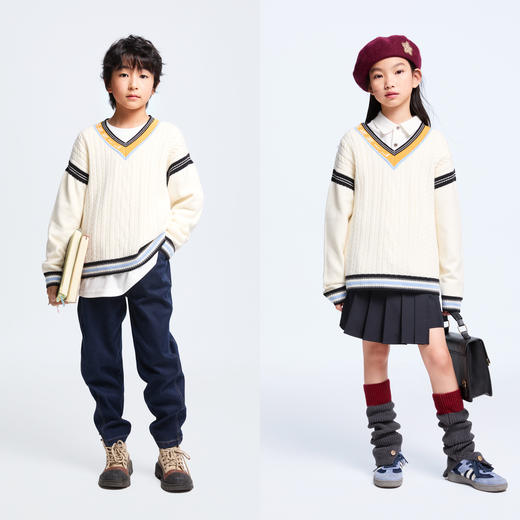 男女童针织衫冬季新款安奈儿童装EM444650 商品图3