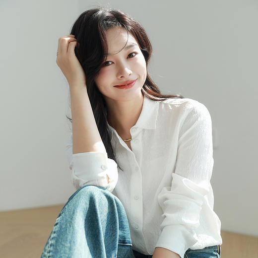 火桐hooton 布上浮雕 殿堂级精品冠乐绉真丝衬衫YT2041 商品图2