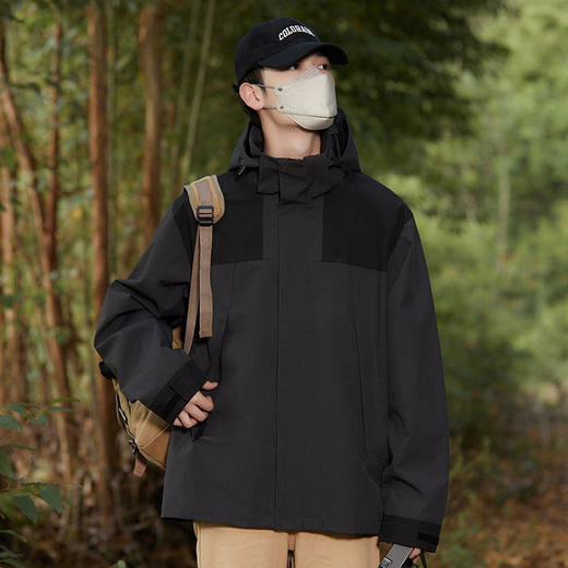 情侣款三防冲锋衣 | 防风+防污+防水 透气不闷热 防风御寒 版型时尚 多色可选 商品图3