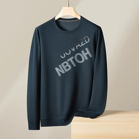 【新款DPF】大依优型大码长袖卫衣圆领套头加肥加大宽松休闲上衣男士打底