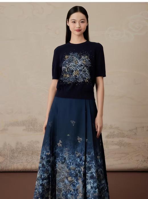 VGRASS维格娜丝24年秋季重工定位绣针织衫 商品图0