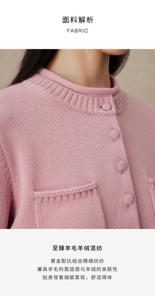 VGRASS维格娜丝24年秋季重工绣花羊毛针织衫 商品图1