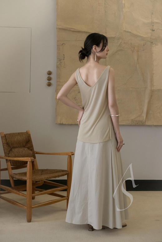 Studio Nicholson  冰玉色LAWSON多褶A字型半裙 商品图0