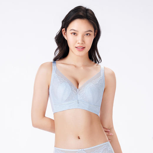 都市丽人调整型内衣舒软挺塑塑身文胸蕾丝超薄塑身内衣3/4杯四排扣LJT3H3 商品图4
