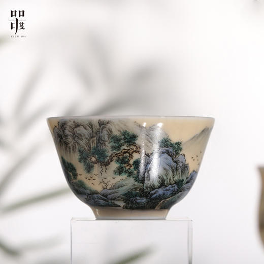 问鼎器度汝窑月行杯（山水） 商品图0