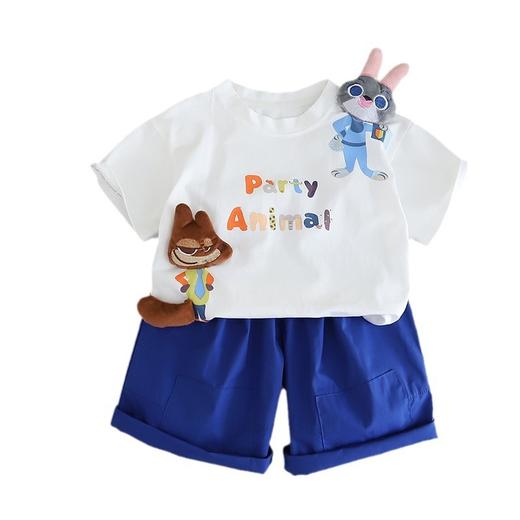 【男童夏装两件套】夏季短袖套装2024新款宝宝夏天可爱衣服卡通小儿童 商品图4