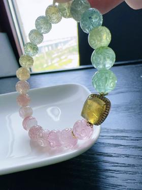 24.9g 9.3mm 雕刻碧玺手链