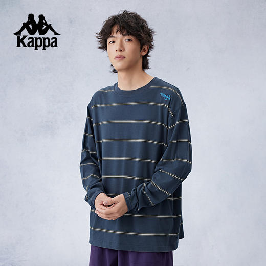 Kappa卡帕背靠背运动卫衣2024新款男复古纯棉套头衫针织长袖上衣K0E52TC82 商品图1