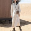 白色连衣裙女装早秋季法式长款2023年新款春气质长袖打底衬衫裙子 商品缩略图3