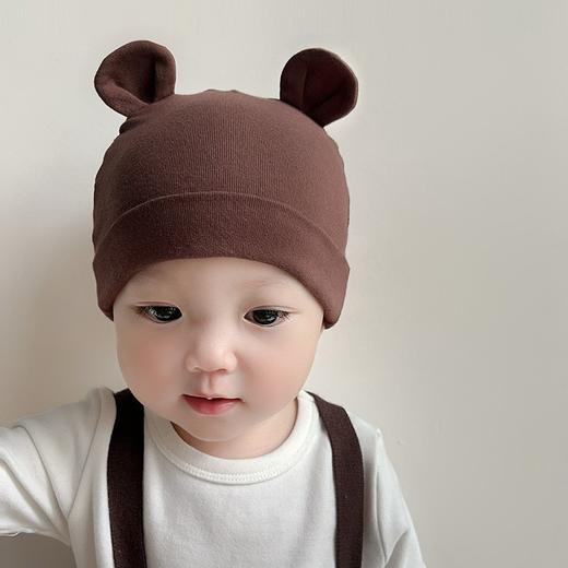 【哇!小熊耶~】春秋婴儿帽0一3月小帽子初生宝宝无骨胎帽秋纯棉套头帽 商品图1