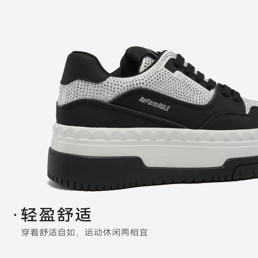 星期六经典拼色闪钻厚底增高板鞋SSC3112337 商品图8