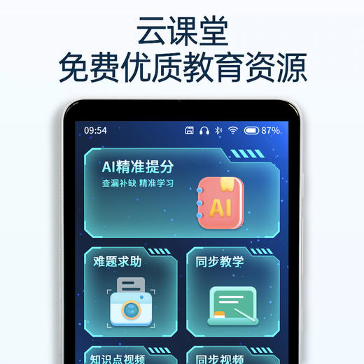 【AI智能精准学 提高学习效率】第五代智能AI口袋学习机128G 英语点复读机 小学初中高中全科教材同步早教机拍照搜题 商品图2