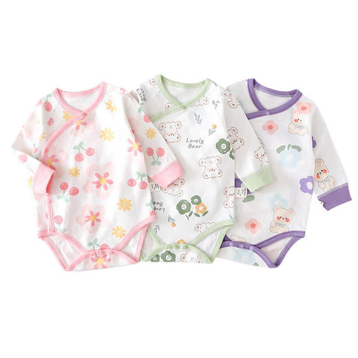 【婴儿春秋包屁衣】新生儿三角哈衣儿童睡衣无骨连体衣婴幼儿宝宝衣服 商品图4