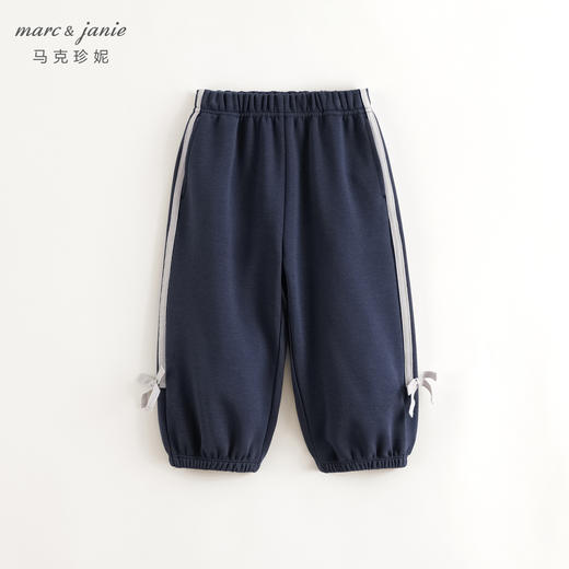 马克珍妮女童俏皮可爱蝴蝶结休闲裤2024年秋装新款241312 商品图2