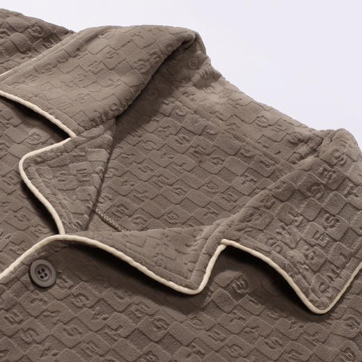 都市丽人都市锋尚睡衣好睡好眠长袖海岛绒烂花厚男士海岛绒套装FHT1D8 商品图4