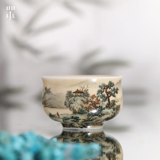 问鼎器度汝窑照莹杯（山水） 商品图0