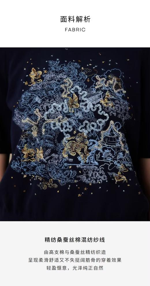 VGRASS维格娜丝24年秋季重工定位绣针织衫 商品图1