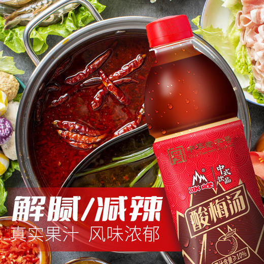 冰峰酸梅汤500ml*15瓶酸梅饮乌梅汁西安风味饮品整件 商品图1