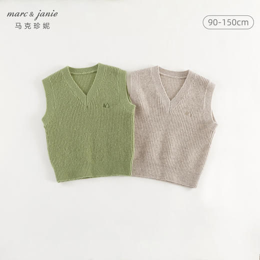 马克珍妮男童山系户外绵羊毛马甲2024年秋季新款241688 商品图2