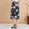 EITIE爱特爱浪漫通勤花卉印花黑白撞色高腰半身裙秋季新款C2406420 商品缩略图4
