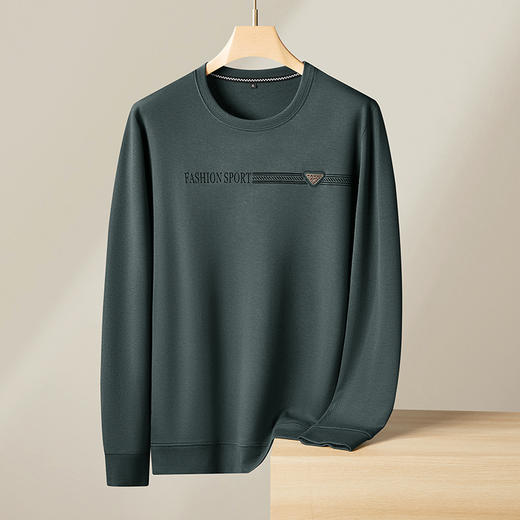 【新款DPF】大依优型大码长袖卫衣圆领套头加肥加大宽松休闲上衣男士打底 商品图1