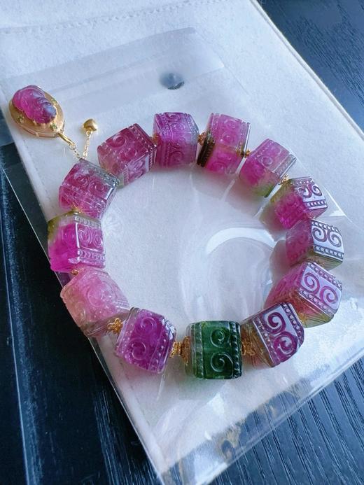 51.4g 雕刻碧玺手链 商品图6