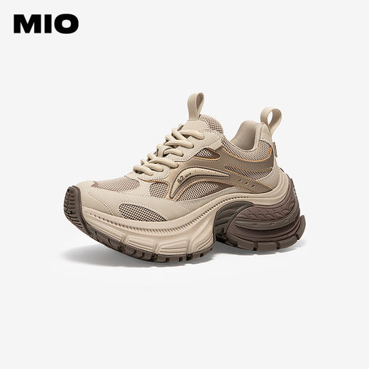 MIO米奥秋季圆头高跟老爹鞋女时尚街头酷感休闲鞋女M244563511 商品图1