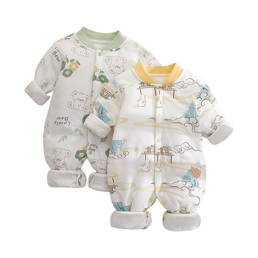 【40g薄棉婴儿连体衣】新生儿纯棉春秋款女宝四季衣服新生月子服婴幼儿秋装 商品图4