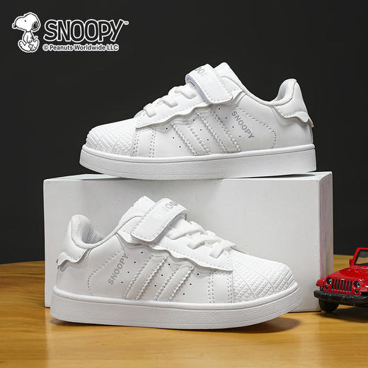 【史努比】SNOOPY史努比童鞋女童男童板鞋小白鞋春秋贝壳鞋软底童鞋26-37★ 商品图0