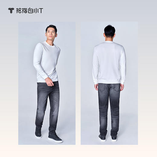拇指白小T舒适螺纹长袖T无限系列 商品图4