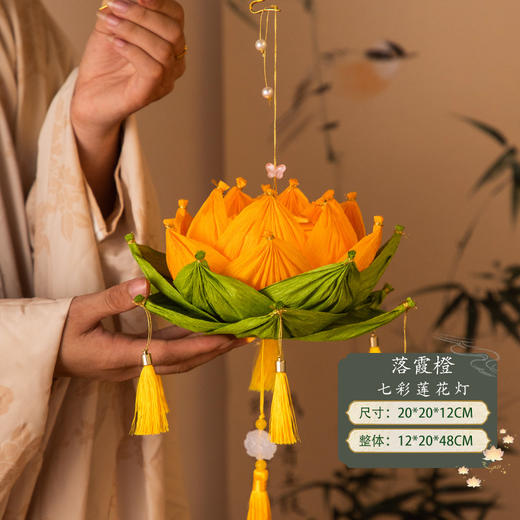 【中秋节七彩莲花灯】中秋灯笼荷花灯diy材料 商品图9