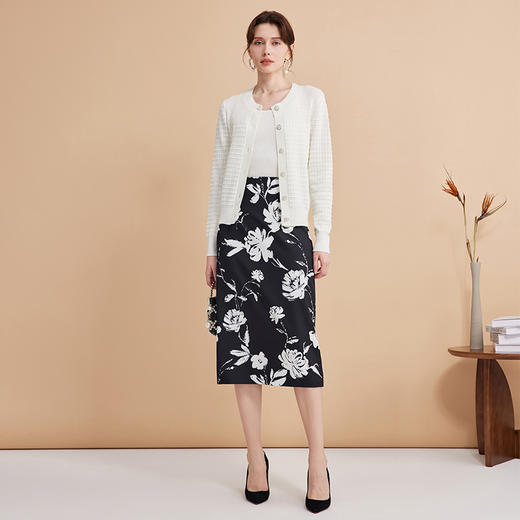 EITIE爱特爱秋季新款温柔气质百搭显瘦时尚针织开衫C2401408 商品图7