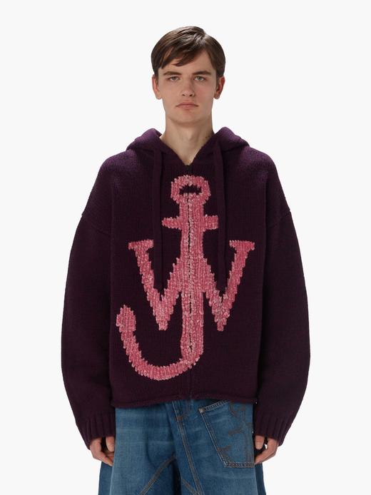 JW Anderson | 拉链船锚徽logo连帽针织衫 商品图5