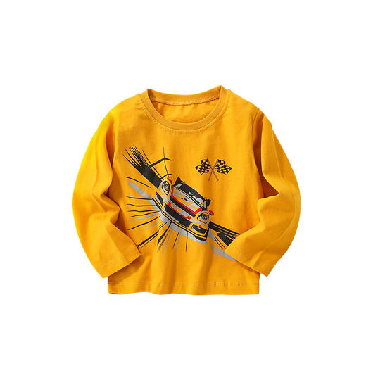 【纯棉打底，柔软舒适】男童长袖T恤 童装新品 儿童男宝宝上衣 休闲纯棉打底衫 时尚休闲的款式设计 让宝宝更加帅气-QQ 商品图4