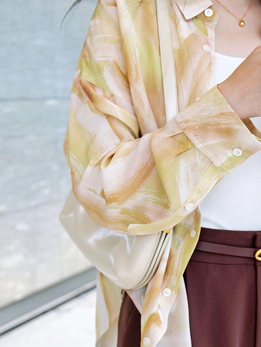 夏末油彩桑蚕丝印花衬衫FCE3SHT223 商品图9