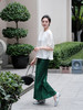 盛唐婧 |石绿中式国风丝毛半身裙 商品缩略图3