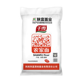 【陕富】千雪10斤优质小麦 家庭通用白面粉 饺子面条凉皮包子粉中筋麦芯粉