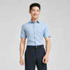 【大都会】雅戈尔 男蓝色提花TR短袖衬衫 商品缩略图0