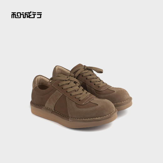 和诚行 2024秋冬新款复古休闲鞋德训鞋男厚底时尚百搭板鞋1950072 商品图0