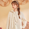 两三事梵高文艺光遇旅人2024秋季新款字母刺绣绑带领衬衫女宽松 商品缩略图2