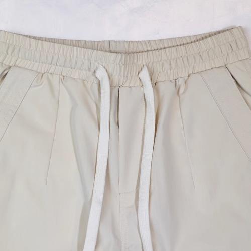 半身缘女裤 秋季杏色工装松紧腰长裤休闲裤243202P17802586 商品图2