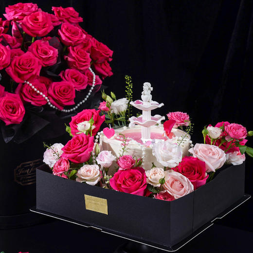 弗洛伊德玫瑰·许愿池蛋糕（喷泉）【D4881】 商品图0